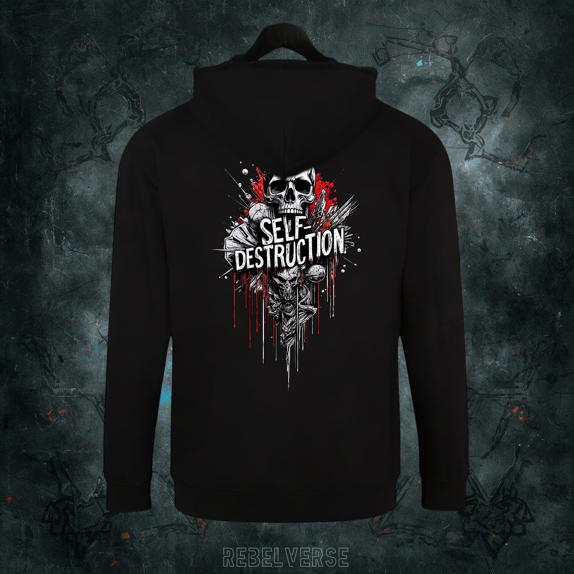 SELF - DESTRUCTION || BLUZA ZIP PREMIUM || ENTROPY - Rebelverse - Bluza Zip